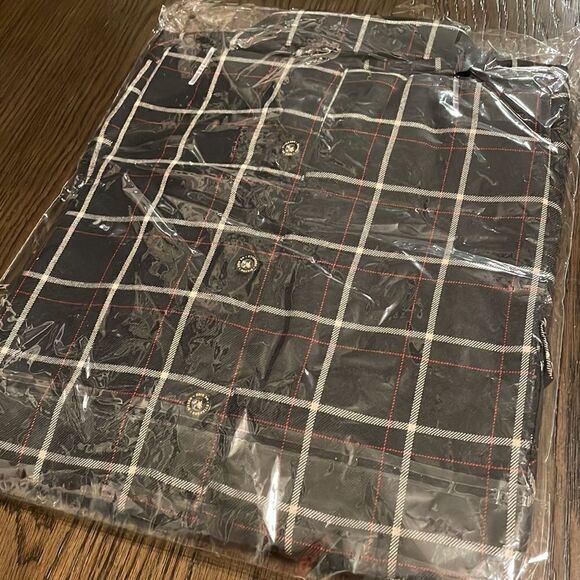 Dixxon flannel Company Boswells 1950 Harley Davison, black/red plaid size L, NWT - Picture 3 of 5